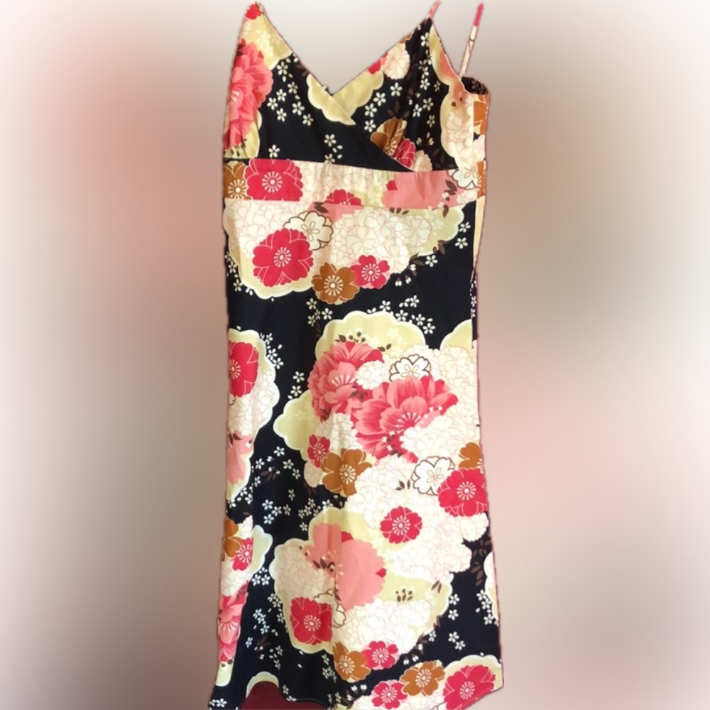 Beiza Vintage-Style A-Line Floral Slip Dress | Size Small